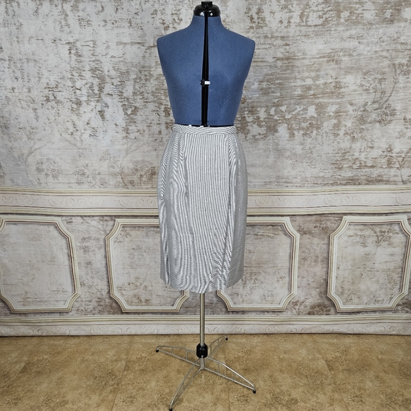 Vintage Houndstooth Pencil Skirt VTG 1990s 90s M Black White Academia Pinup Ska - Picture 6 of 11